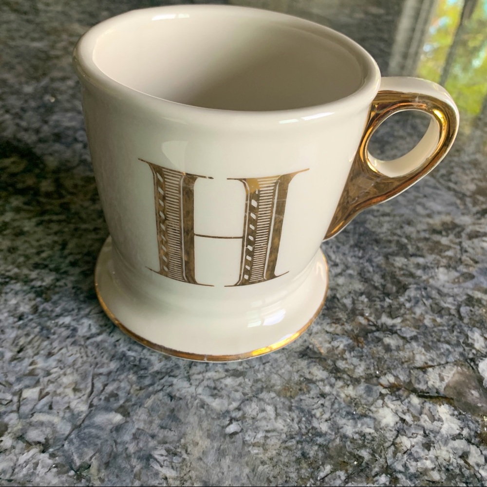 Anthropologie Letter H mug